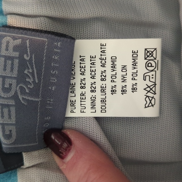 Geiger turquoise Blue Quality A-Line knee length pull on skirt New sz S - Picture 2 of 8